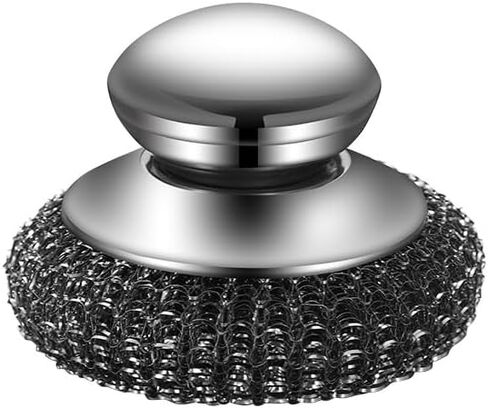 Stainless Steel Pot Brush with Grip Handle Wire Ball Cleaning Tools Home Kitchen Dish Washing Accessories in Kuwait