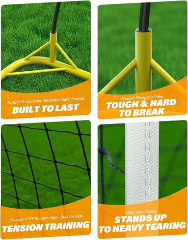 Soccer Goal for Backyard, 12×6 ft /6×4 ft Portable Soccer Goal Net, Quick Setup Soccer Goals with 1 Carry Bag in Kuwait