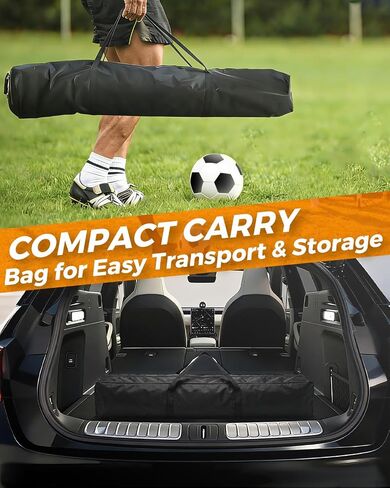 Soccer Goal for Backyard, 12×6 ft /6×4 ft Portable Soccer Goal Net, Quick Setup Soccer Goals with 1 Carry Bag in Kuwait