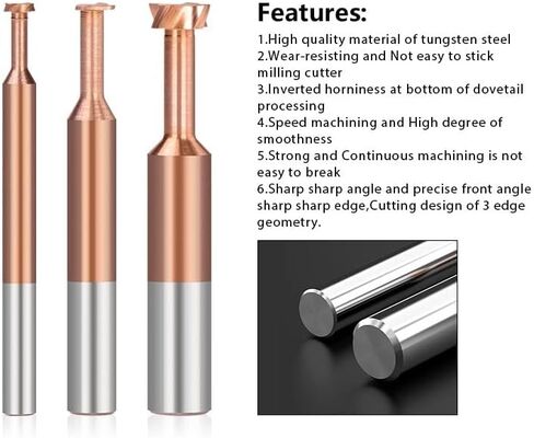 1pcs Professional High-Speed Steel Cutter T Slot End Mill 4 Flute TiCN Coated Carbide for Wood Metalworking Tool in Kuwait