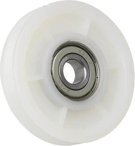 Creamy White Nylon Bearing Steel Cable Pulley Wheel Bearing V Shape Groove Idler Pulley 12x70x14mm Load-Bearing 155KG for Gym Equipment in Kuwait