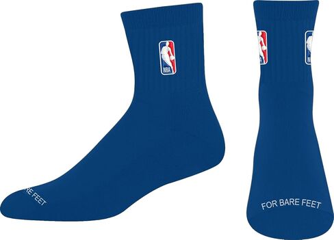 For Bare Feet NBA CLASSIC LOGOMAN Quarter Sock, Royal, Size Large in Kuwait