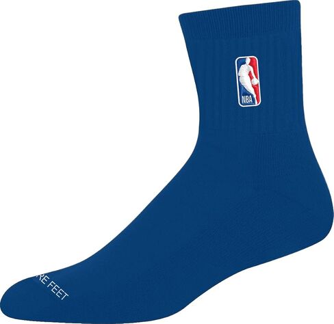 For Bare Feet NBA CLASSIC LOGOMAN Quarter Sock, Royal, Size Large in Kuwait