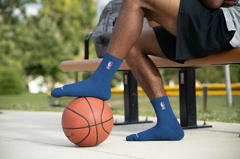 For Bare Feet NBA CLASSIC LOGOMAN Quarter Sock, Royal, Size Large in Kuwait