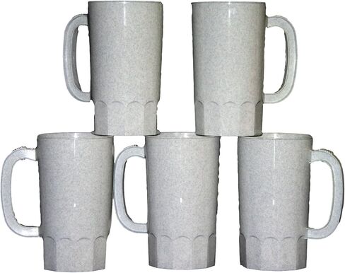Talisman, Plastic Beer Mugs, Large 32 Ounce, Pack 8, Color Granite in Saudi Arabia