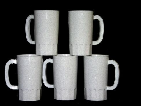 Talisman, Plastic Beer Mugs, Large 32 Ounce, Pack 8, Color Granite in Saudi Arabia