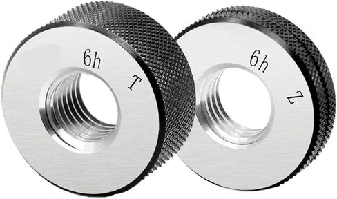 Thread Ring Gauge, 1SET(1*GO+1*NOGO) 6h Accuracy, Standard Metric Fine Tooth, M22-M35, Measure Tool(M25-6h T Z) in Kuwait