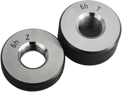 Thread Ring Gauge, 1SET(1*GO+1*NOGO) 6h Accuracy, Standard Metric Fine Tooth, M22-M35, Measure Tool(M25-6h T Z) in Kuwait