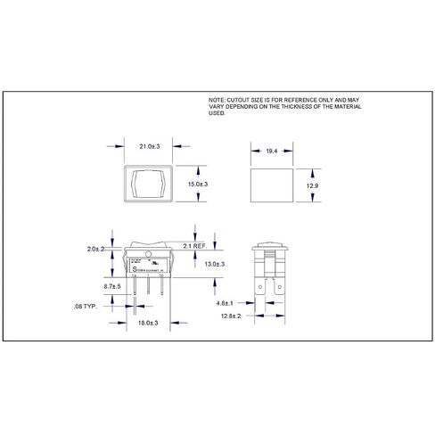 Sigma Switches Mini ON/Off Switch, Black in Kuwait