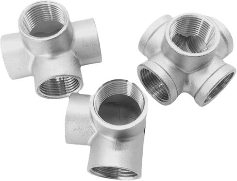 1/4 "3/8" 1/2 "3/4" 1 "1.25" 1.5 "2" BSPT أنثى 3 طرق زاوية متقاطعة 304 وصلة أنابيب الفولاذ المقاوم للصدأ موصل غاز الماء (3l4 BSP) in Kuwait