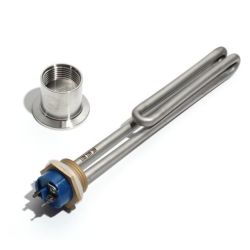 Foldback Screw in Electric Water Heater Element with 1 INCH NPT Thread 1KW/2KW/3KW/4KW/6KW 201 Stainless Steel(Black,380V_1KW180L DN25 201SS) in Kuwait
