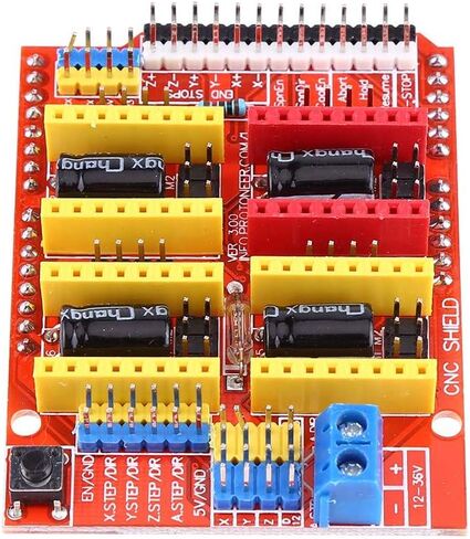 Generic CNC Expansion Board, 4Pcs A4988 Stepper Motor Driver with Removable Compatibility, Ideal for Engraver 3D Printer GRBL 0.8 Firmware in Kuwait