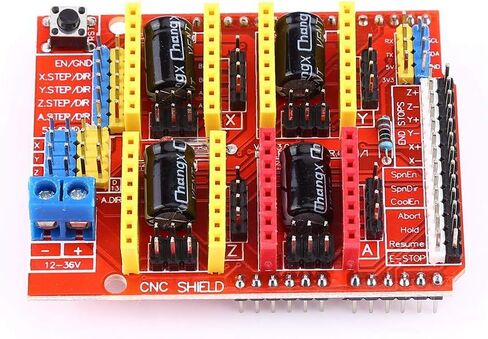 Generic CNC Expansion Board, 4Pcs A4988 Stepper Motor Driver with Removable Compatibility, Ideal for Engraver 3D Printer GRBL 0.8 Firmware in Kuwait