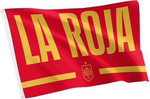 Desert Cactus Royal Spanish Football Federation Flag - 3 x 5 Feet RFEF La Roja Football Soccer Banner, Indoor/Outdoor Durable Fabric, 100% Polyester Design (Design G) in Kuwait