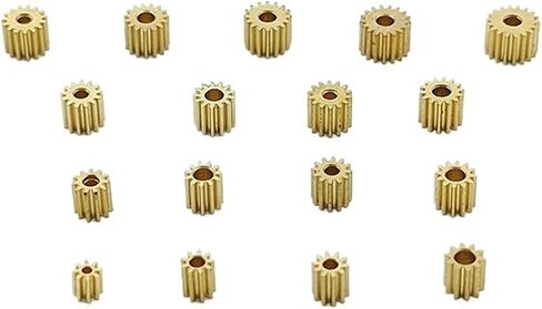 0.3M Modulus 8T 9T 10T 11T 12T 13T 14T 15T 16T 17T 18T Teeth Metal Copper Brass Gear Motor Spindle Fit 1mm 1.5mm 2mm Shaft(B 1.48mm Hole) in Kuwait