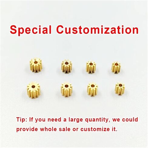 0.3M Modulus 8T 9T 10T 11T 12T 13T 14T 15T 16T 17T 18T Teeth Metal Copper Brass Gear Motor Spindle Fit 1mm 1.5mm 2mm Shaft(B 1.48mm Hole) in Kuwait