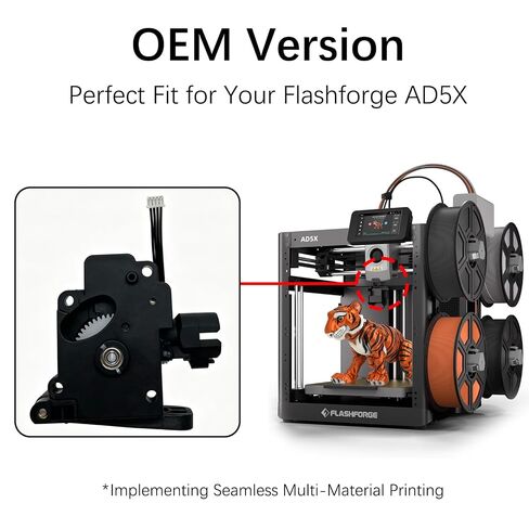 مجموعة تغذية الفتيل V2 AD5X الأصلية المطورة لـ Flashforge AD5X، مجموعة تجميع طارد الفتيل للطابعة ثلاثية الأبعاد، طارد محرك مباشر دقيق، تغذية وسحب ثابت، يناسب الفوهة وقاطع الفتيل in Kuwait