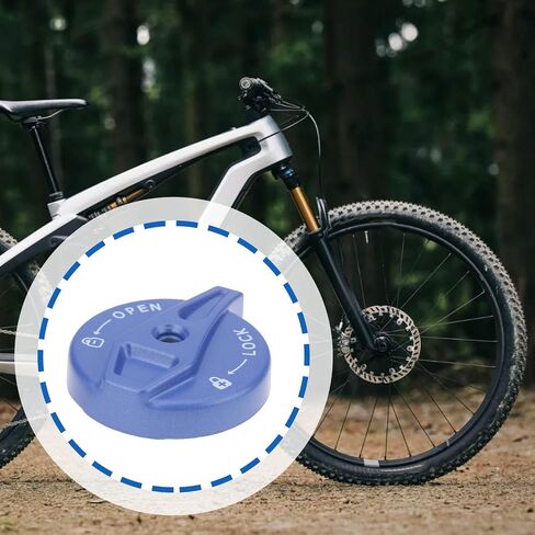 غطاء مفتاح قفل شوكة الدراجة مصنوع من سبائك الألومنيوم متوافق مع SR Suntour باللون الأزرق in Kuwait