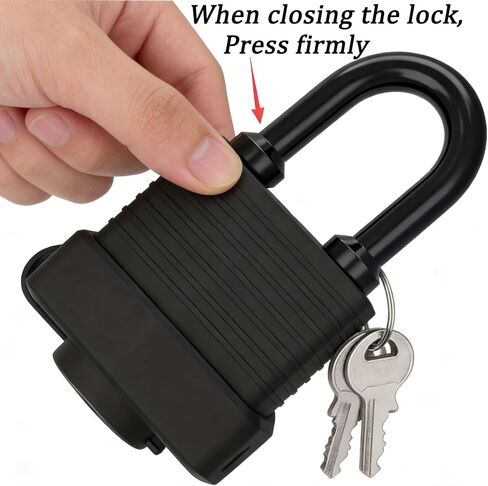 [2 Packs] Long Shackle Padlocks with 3 Keys, Heavy Duty, Waterproof | Waterproof Rust Resistant Heavy Duty Locks for Outdoor Storage, Fence, Gate, Shed, Garage in Kuwait