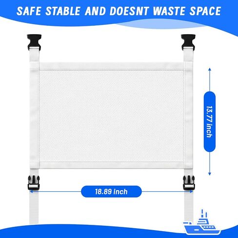 Boat Washdown Hose Hammock, Boat Hose Storage Holder, No-Drill Coiled Hose Mount with Suction Cups and Adjustable Straps for Boats, Docks and RVs (1, white) in Kuwait
