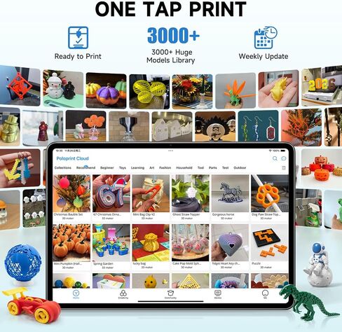 TINA2 Plus 3D Printer with WiFi Cloud, HEPHI3D DIY 3D Printers 250mm/s High Speed, Auto Leveling Mini 3D Printer for Beginners and Kids, Fully Assembly 3D Printers Open Source for Home, Office, School in Kuwait