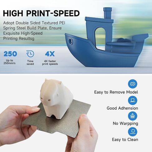 TINA2 Plus 3D Printer with WiFi Cloud, HEPHI3D DIY 3D Printers 250mm/s High Speed, Auto Leveling Mini 3D Printer for Beginners and Kids, Fully Assembly 3D Printers Open Source for Home, Office, School in Kuwait
