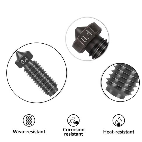 3 عبوات من الفولاذ الصلب الطارد Hotend Kit لـ Anycubic Kobra S1/Combo/ACE Pro 0.2 مم 0.4 مم 0.6 مم رأس الطباعة الساخن كتلة سخان قضيب التسخين فوهة الثرمستور لطابعة Anycubic Kobra S1 ثلاثية الأبعاد in Kuwait