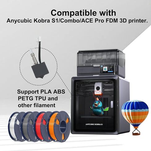 3 عبوات من الفولاذ الصلب الطارد Hotend Kit لـ Anycubic Kobra S1/Combo/ACE Pro 0.2 مم 0.4 مم 0.6 مم رأس الطباعة الساخن كتلة سخان قضيب التسخين فوهة الثرمستور لطابعة Anycubic Kobra S1 ثلاثية الأبعاد in Kuwait