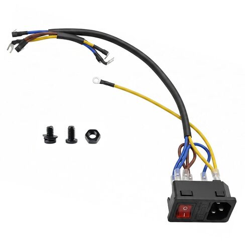 مجموعة مفاتيح الطاقة متوافقة مع BambuLab P1P/P1S/X1/X1C: استبدال وحدة تبديل المقبس مع ملحقات الطابعة ثلاثية الأبعاد لكابل التوصيل in Kuwait