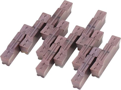 10Pcs Carbide Grooving Inserts C Cut Off, Carbide Grooving Inserts C, PVD Coated Grooving Inserts for Stainless Steel, Hard Alloy Turning Inserts with Storage Box for CNC in Kuwait