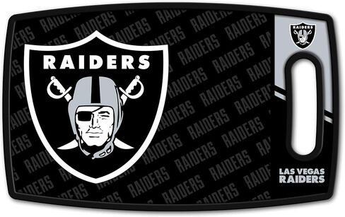 مجموعة الشواء YouTheFan NFL Las Vegas Raiders Spirit Series 3 قطع، من الفولاذ المقاوم للصدأ، 22 بوصة × 9 بوصة ولوحة تقطيع من سلسلة شعار NFL Las Vegas Raiders in Kuwait