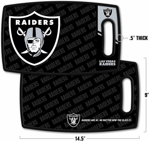 مجموعة الشواء YouTheFan NFL Las Vegas Raiders Spirit Series 3 قطع، من الفولاذ المقاوم للصدأ، 22 بوصة × 9 بوصة ولوحة تقطيع من سلسلة شعار NFL Las Vegas Raiders in Kuwait