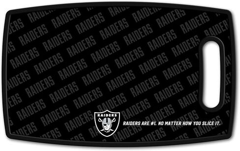 مجموعة الشواء YouTheFan NFL Las Vegas Raiders Spirit Series 3 قطع، من الفولاذ المقاوم للصدأ، 22 بوصة × 9 بوصة ولوحة تقطيع من سلسلة شعار NFL Las Vegas Raiders in Kuwait