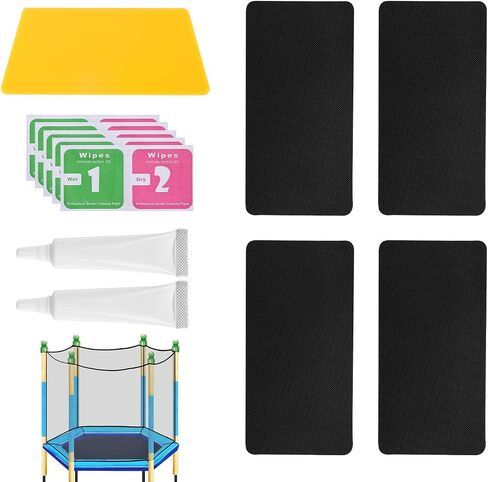 Tinoaly Self-Adhesive Trampoline Patch Repair Kit, Round Repair Patches, Glues & Scraper Quick Fix in Kuwait