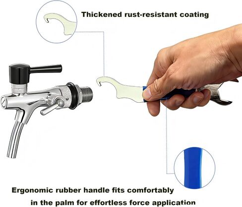 Beer Faucet Wrench Heavy Duty Draft Beer Tap Wrench - 26mm Metric Open-End Hex Nut Keg Spanner for Draft Beer Couplers and Kegerators in Kuwait