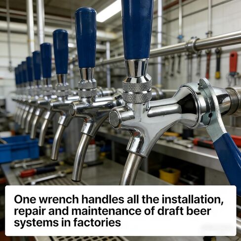 Beer Faucet Wrench Heavy Duty Draft Beer Tap Wrench - 26mm Metric Open-End Hex Nut Keg Spanner for Draft Beer Couplers and Kegerators in Kuwait