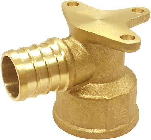 Uenede 3 قطعة LF النحاس 1/2 بوصة PEX Barb إلى 1/2 NPT أنثى مع انخفاض الأذن 90 درجة الكوع اقتران الأنابيب تجعيد المناسب in Kuwait