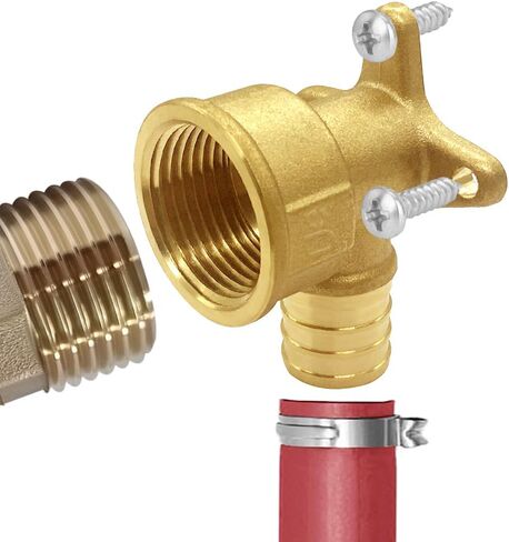 Uenede 3 قطعة LF النحاس 1/2 بوصة PEX Barb إلى 1/2 NPT أنثى مع انخفاض الأذن 90 درجة الكوع اقتران الأنابيب تجعيد المناسب in Kuwait