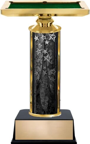 Crown Awards Customizable 8.25" Billiards Table Black Star Trophy Award, Engrave Now in Kuwait