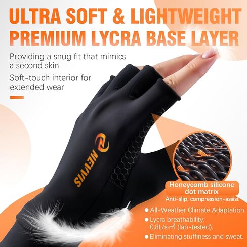 NEVVIS Compression Gloves Women Men, Arthritis Gloves for Women for Pain, Carpal Tunnel, Swelling Edema, Tendonitis, 1 Pair in Kuwait