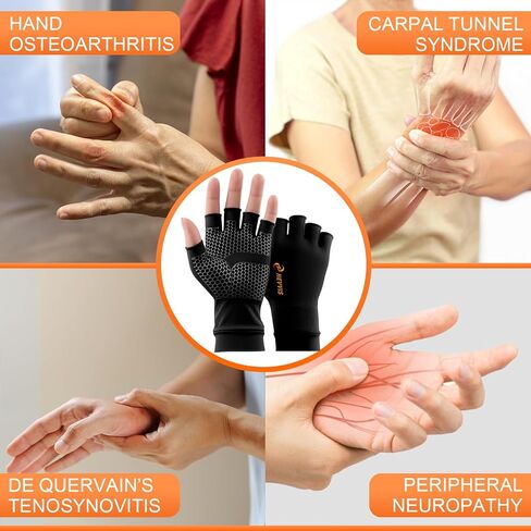 NEVVIS Compression Gloves Women Men, Arthritis Gloves for Women for Pain, Carpal Tunnel, Swelling Edema, Tendonitis, 1 Pair in Kuwait