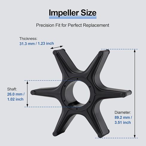 MARKGOO Water Pump Impeller 19210-ZY3-003 for Honda Outboard 175 200 225 250 HP BF175 BF200 BF225 BF250 Boat Motor Engine Parts Replacement Sierra 18-3031 19210ZY3003 in Kuwait
