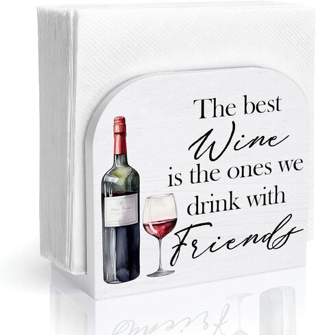Funny Margarita Cocktail Wood Napkin Holder, Margarita Lover Gifts Wooden Standing Napkin Dispenser for Table Kitchen Dining Room Party Bar Pub Lounge Decorations in Kuwait