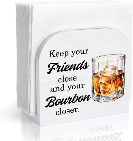 Funny Margarita Cocktail Wood Napkin Holder, Margarita Lover Gifts Wooden Standing Napkin Dispenser for Table Kitchen Dining Room Party Bar Pub Lounge Decorations in Kuwait