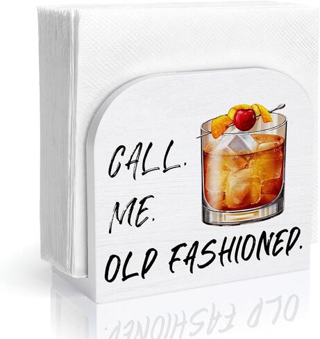 Funny Margarita Cocktail Wood Napkin Holder, Margarita Lover Gifts Wooden Standing Napkin Dispenser for Table Kitchen Dining Room Party Bar Pub Lounge Decorations in Kuwait