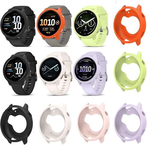 متوافق مع حافظة Garmin Venu 4 مقاس 41 مم و45 مم، غطاء حماية خفيف الوزن ومرن ناعم من مادة TPU بـ 6 ألوان لسوار الساعة الذكية Garmin Venu 4 [بدون واقي شاشة أمامي] (45 مم) in Kuwait