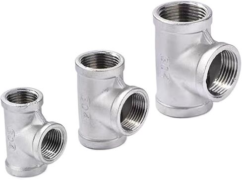 2 "DN50 TEE 3 طريقة SS304 الفولاذ المقاوم للصدأ F/F/F تركيبات الأنابيب الملولبة أنثى للمنزل المشروب وصلات المواسير in Kuwait