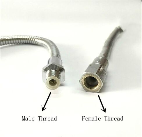 1/4" 3/8" 1/2" Metal Flexible Flat Nozzle Water Oil Coolant Pipe Hose 200mm to 1000mm Lathe Switch Flat Nozzle (Color : 800mm, Size : Male_1/4 INCH) Plumbing Fittings in Kuwait