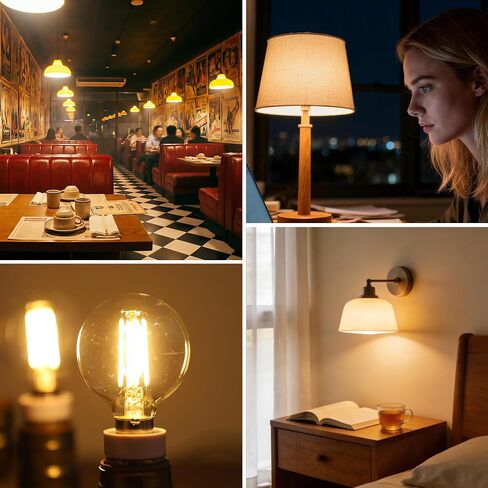 Dimmable Globe G16.5 E12 LED Bulb 40W(4W),Type G Bulb,Round Candelabra Light Bulbs for Ceiling Fan,Lamp,Chandelier,Sconce,Pendant,Warm White 2700K 400LM,Pack of 2 in Saudi Arabia