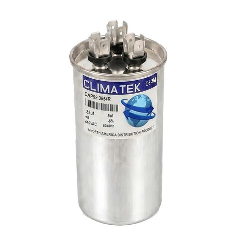مكثف دائري ClimaTek يحل محل Goodman # CAP050350440RSP | 35/5 فائق التوهج MFD، 370/440 فولت تيار متردد، تشغيل مزدوج in Kuwait